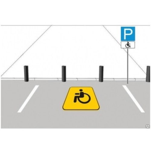 Трафарет парковка для инвалидов 800х800 мм