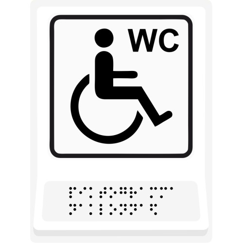 Знак обозначения туалета, доступного для инвалидов на кресле-коляске
